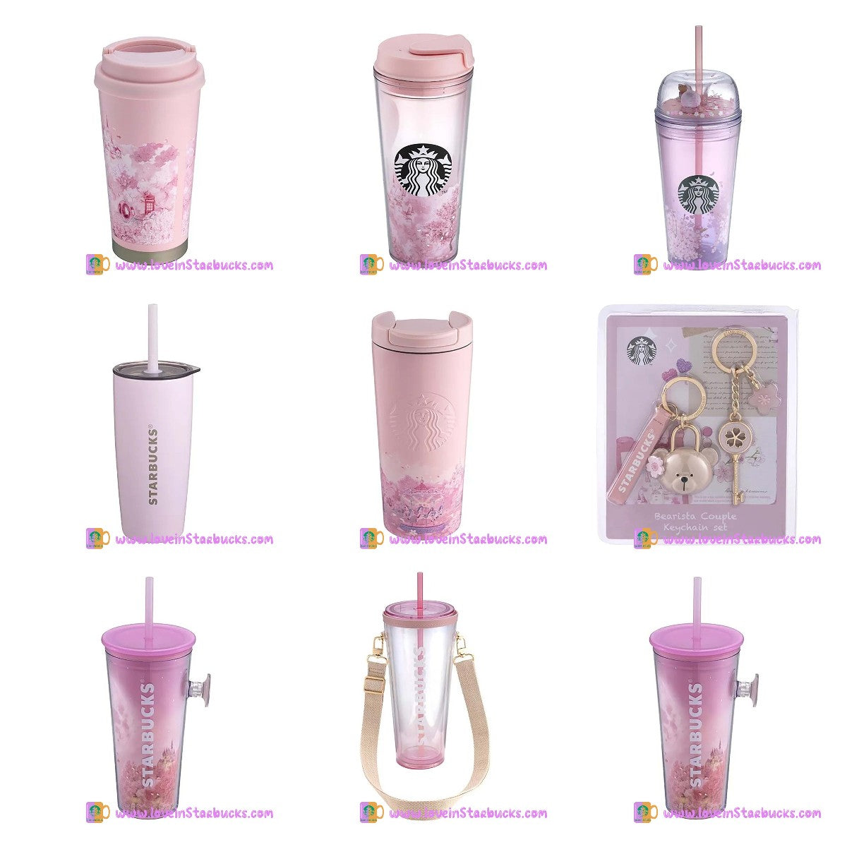 Starbucks Purple Cherry Blossom 12oz Plastic Straw Cup Dome Tumbler