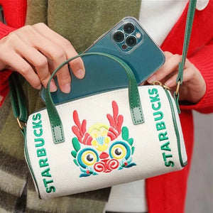 Starbucks China 2024 dragon new year Crossbody bag handbag mobile phone storage bag and hand pillow