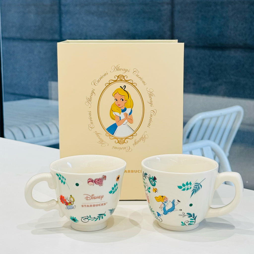 hot Starbucks Disney 2024 Alice series two mugs set giftbox 200ml & 260ml