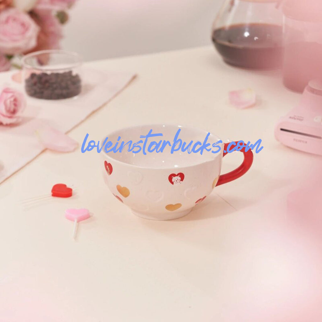 Starbucks China 2024 Valentine's Day heart style mug414ml