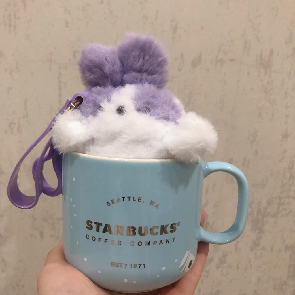 Starbucks China 2020 Mid-Autumn Festival bunny Mug with key chain 295ml