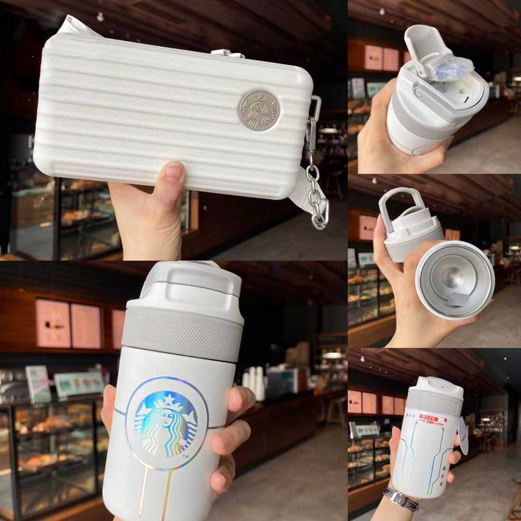 Starbucks China 2021 Environmentalism KAMBUKKA Glitz Flip Straight Drink cup with bag 280ml
