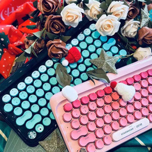 China 2023 Starbucks and Lofree Co-branded pink / green Bluetooth keyboard