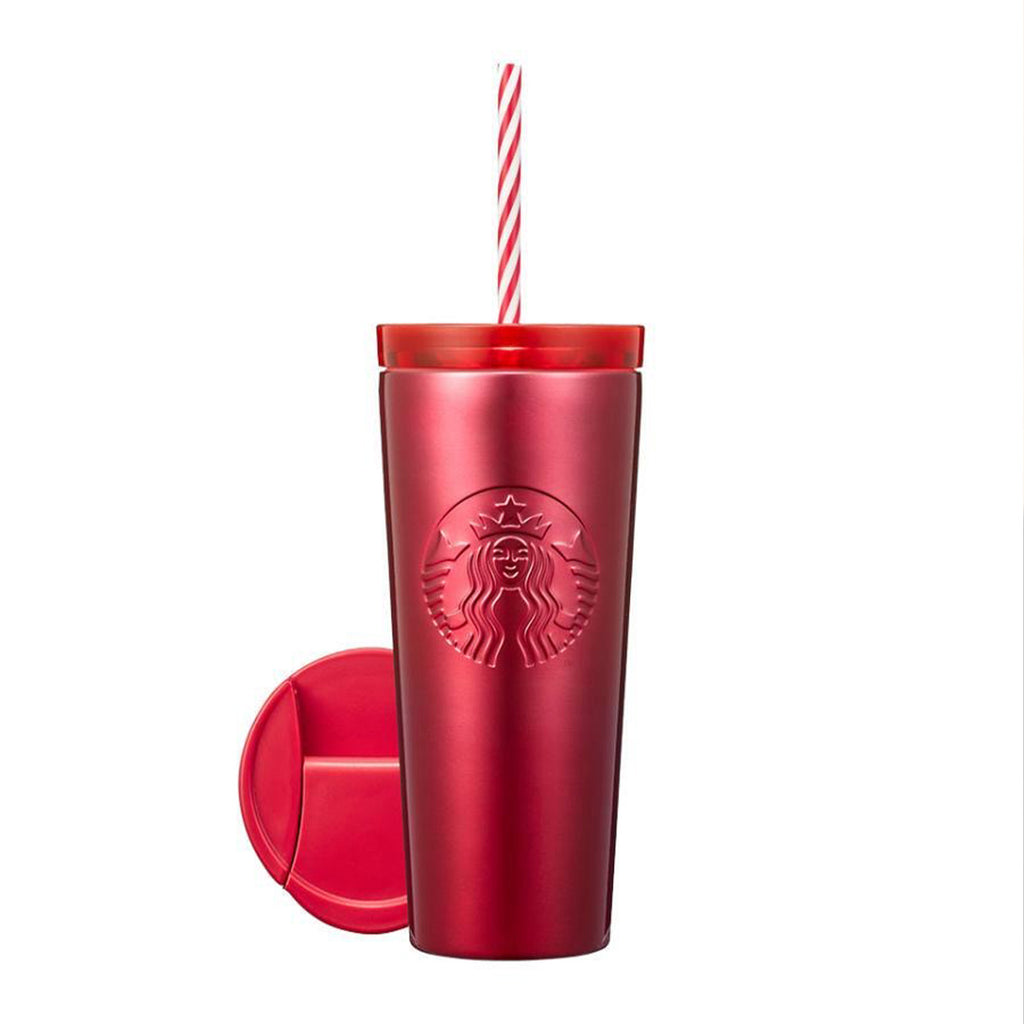 Starbucks Korea 2023 Christmas series Red double capped straw Tumbler 473ml