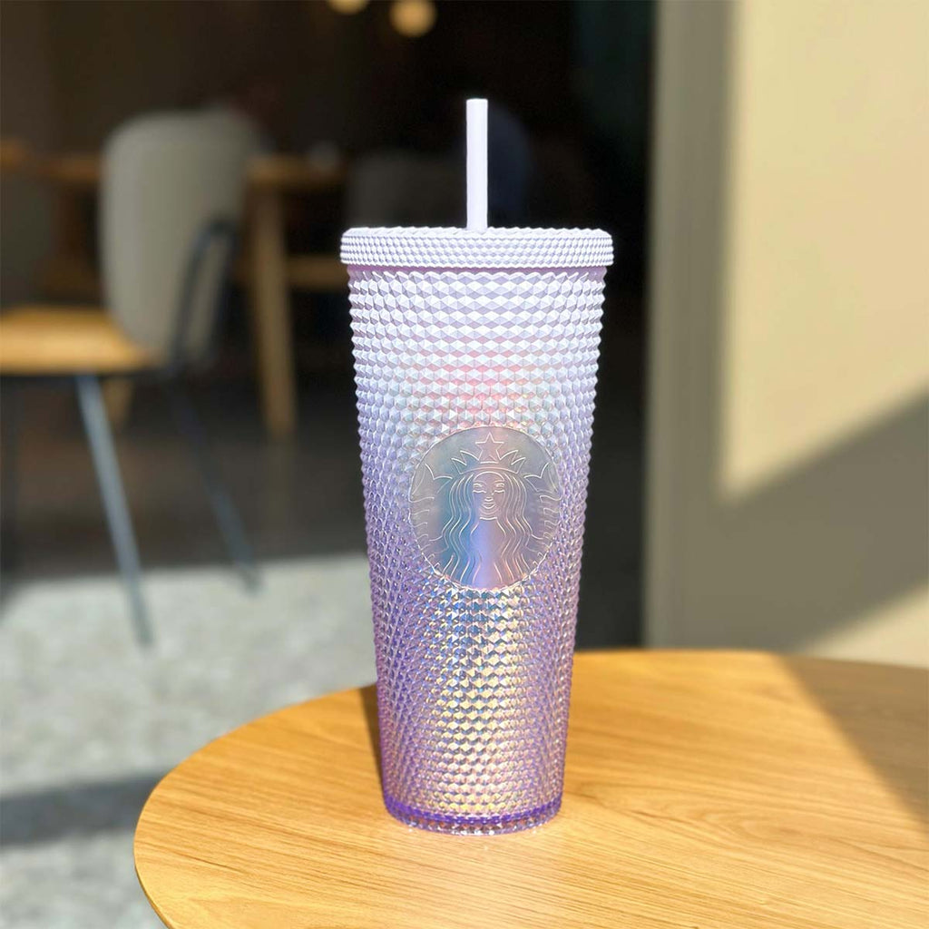 Starbucks tumbler China 2023 Summer blooming Purple Lavender cold straw studded cup 24oz