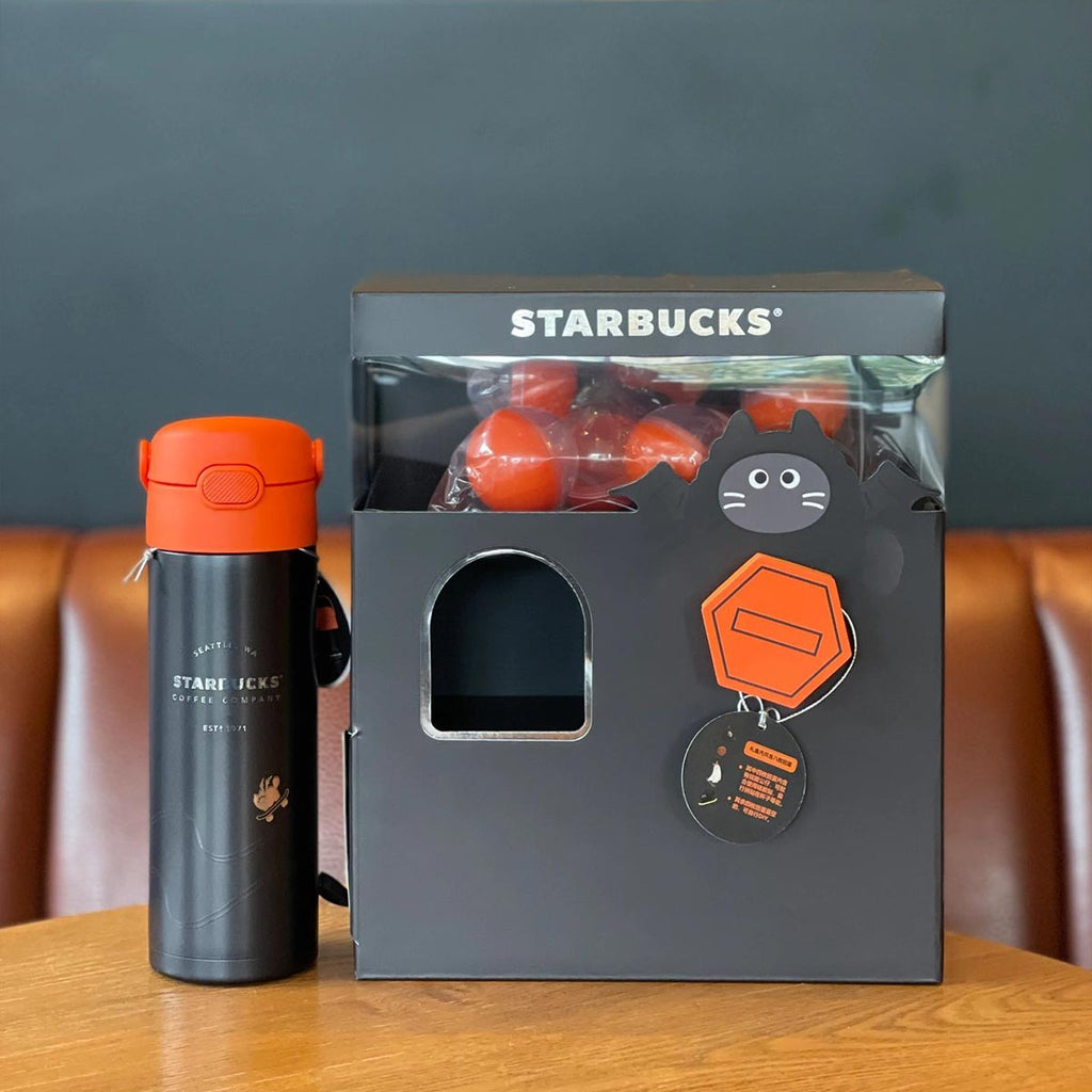 Starbucks China 2023 Halloween Cool Black series Thermos insulation cup 500ml and twist egg gift box set
