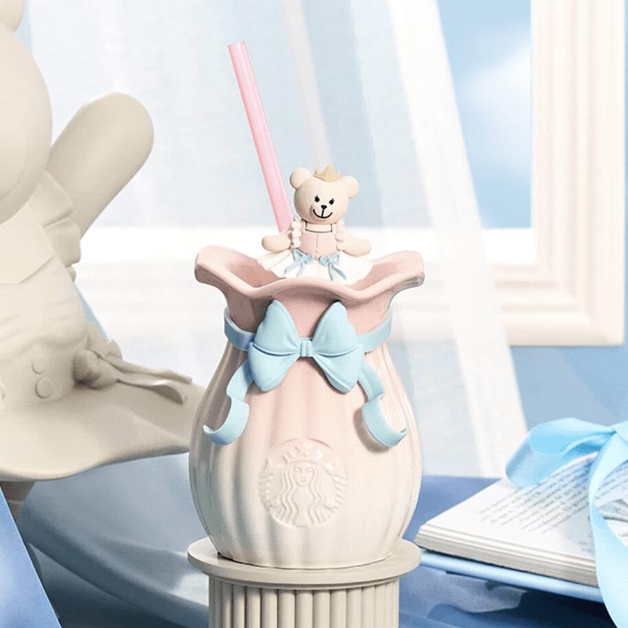 Starbucks China 2024 Princess Afternoon Tea Series Pink ceramic straw cup 420ml Starbucks loveinstarbucks