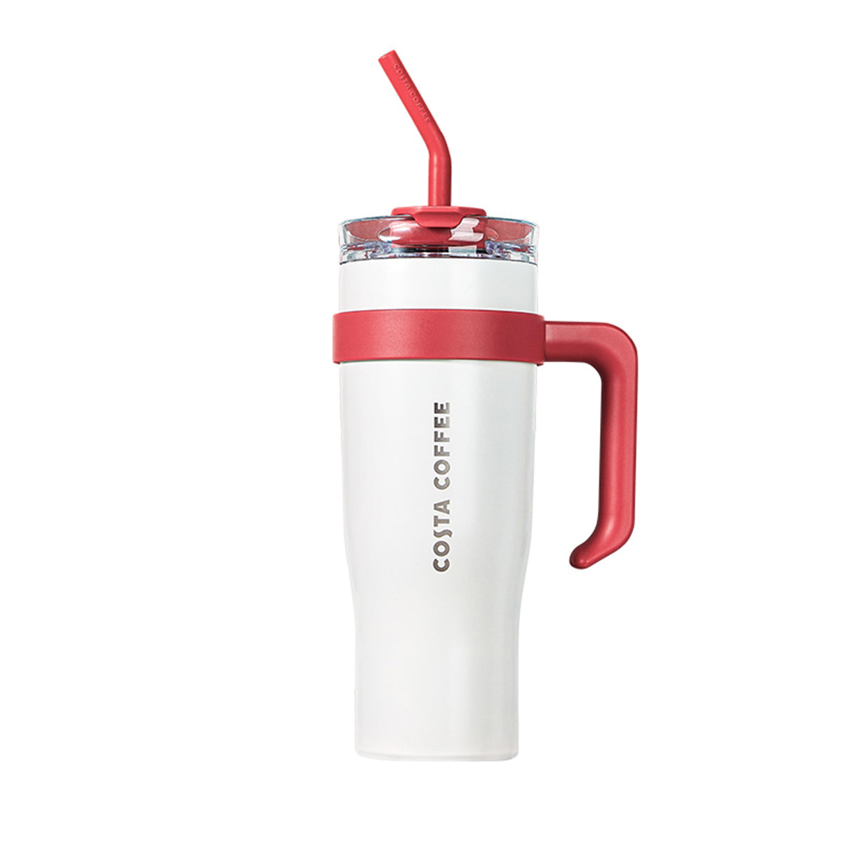 COSTA White stainless steels straw cup 1.25L COSTA loveinstarbucks