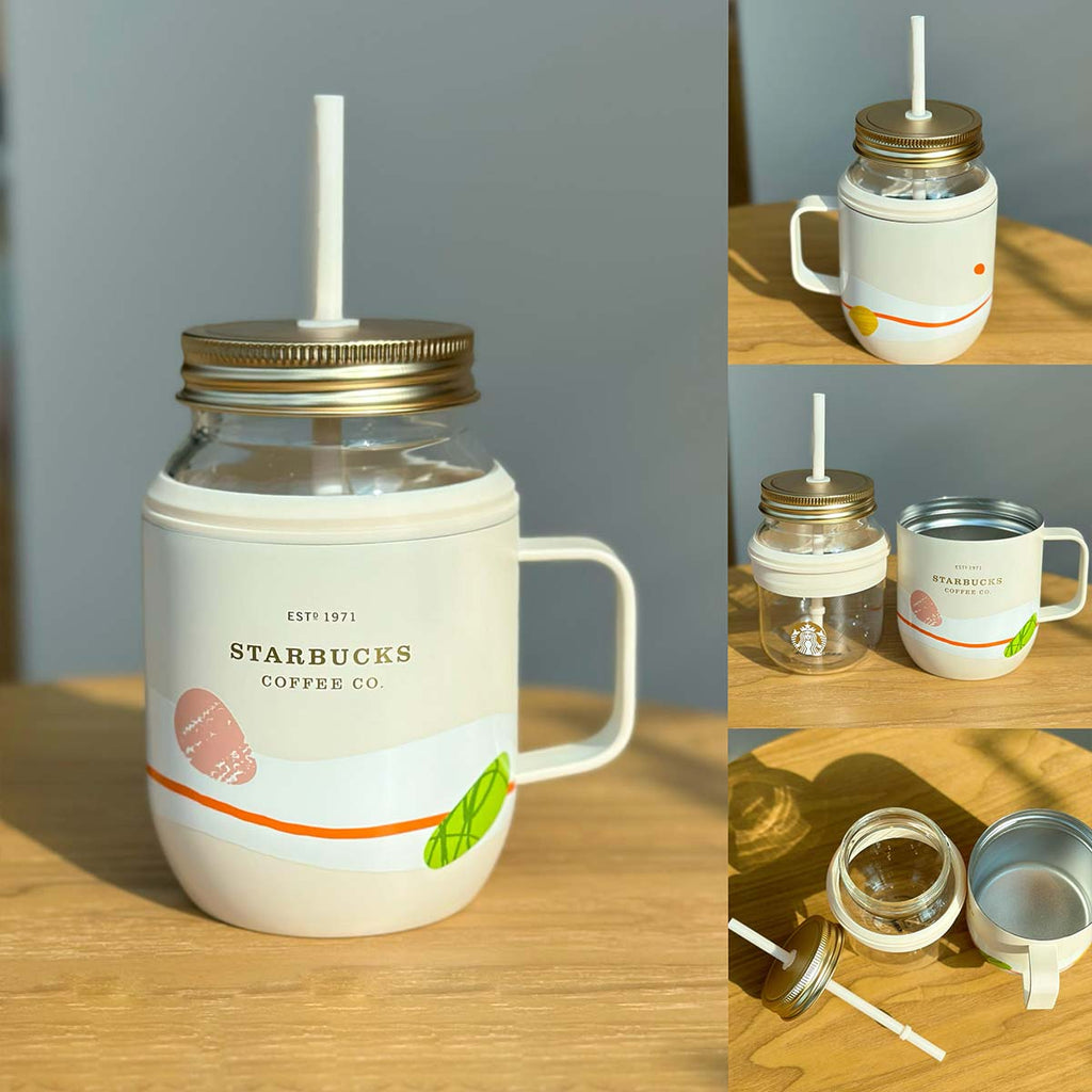 Starbucks tumbler China 2023 Natural series Stainless steel mug and glass straw cup 490ml