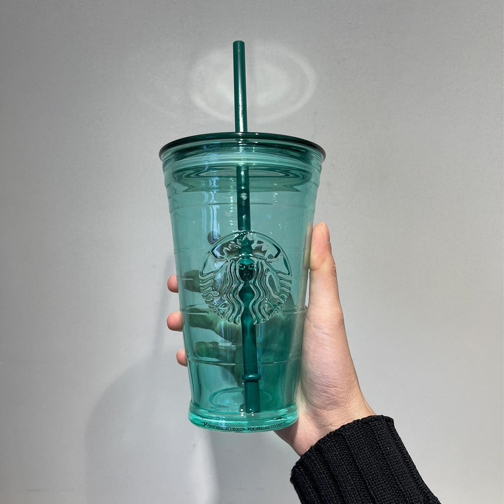 Starbucks tumbler China Summer Green Classic Glass Straw siren straw cold glass 16oz