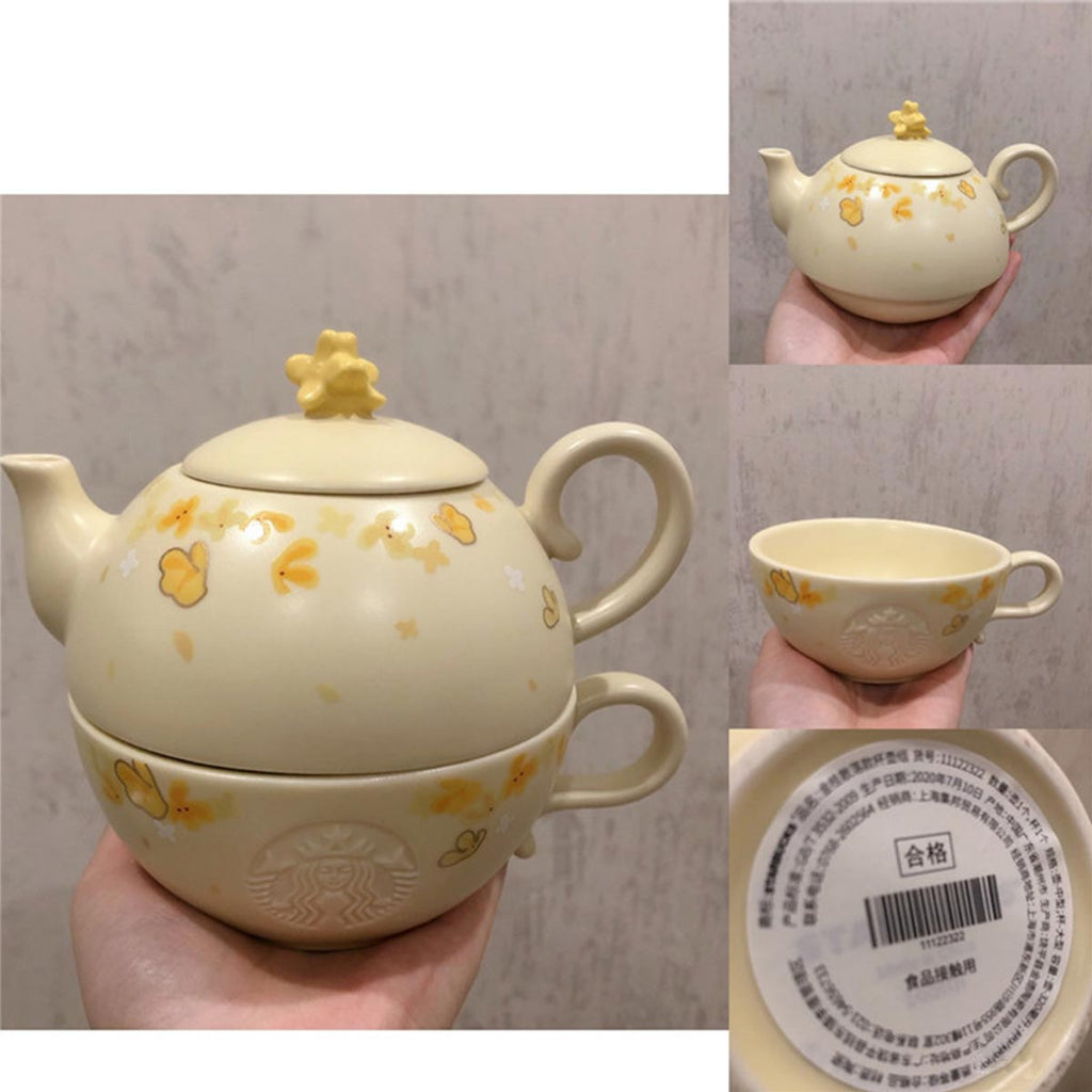Starbucks China 2020 Mid-Autumn Festival bunny Falling osmanthus style cup and pot set