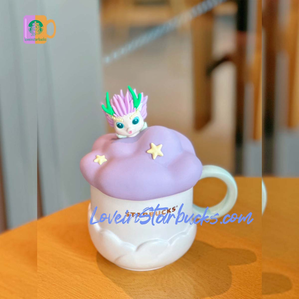 Starbucks China 2024 Dragon new year purple dragon lid mug