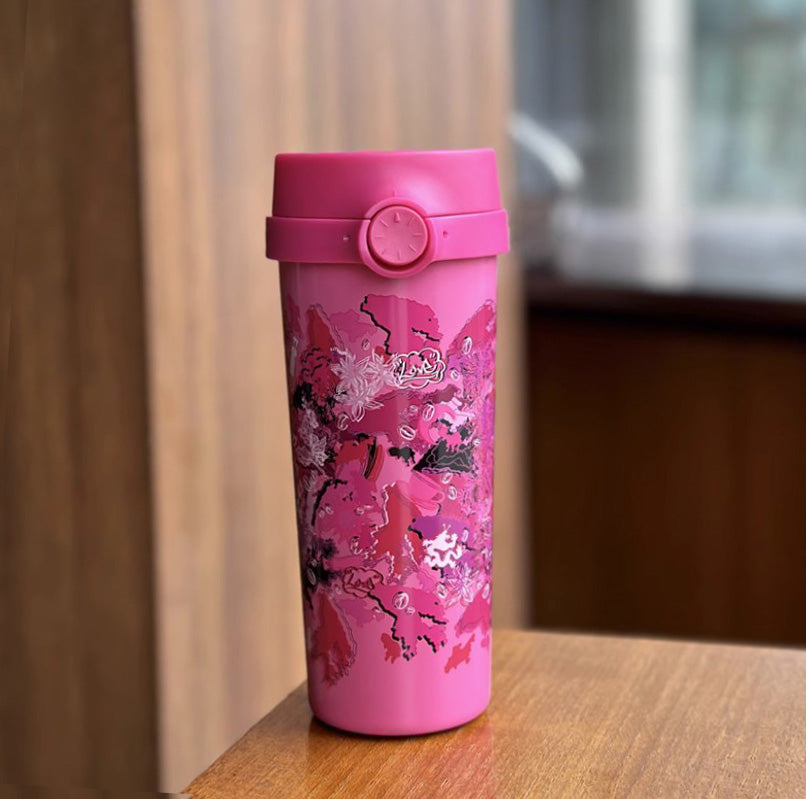 Starbucks China x VIVIENNE TAM  co-brand series red and pink Stainless Steel traveler cup 473ml