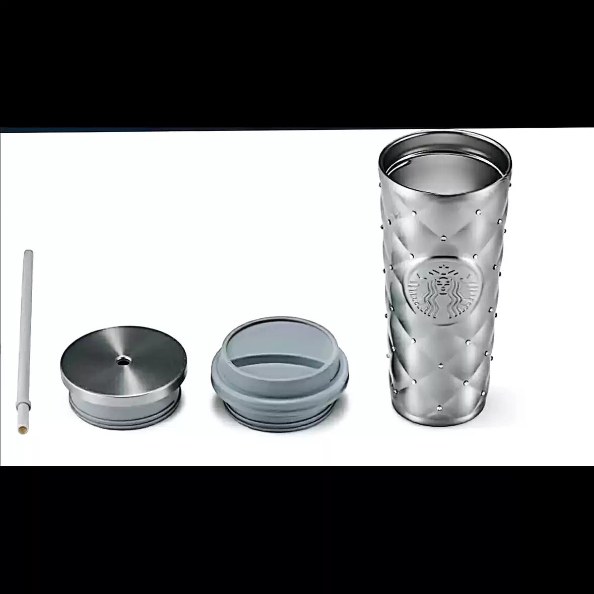 Starbucks China 2025 Snowlit Wonderland series Ice Blue Sparkling Diamond Pattern Insulated cup