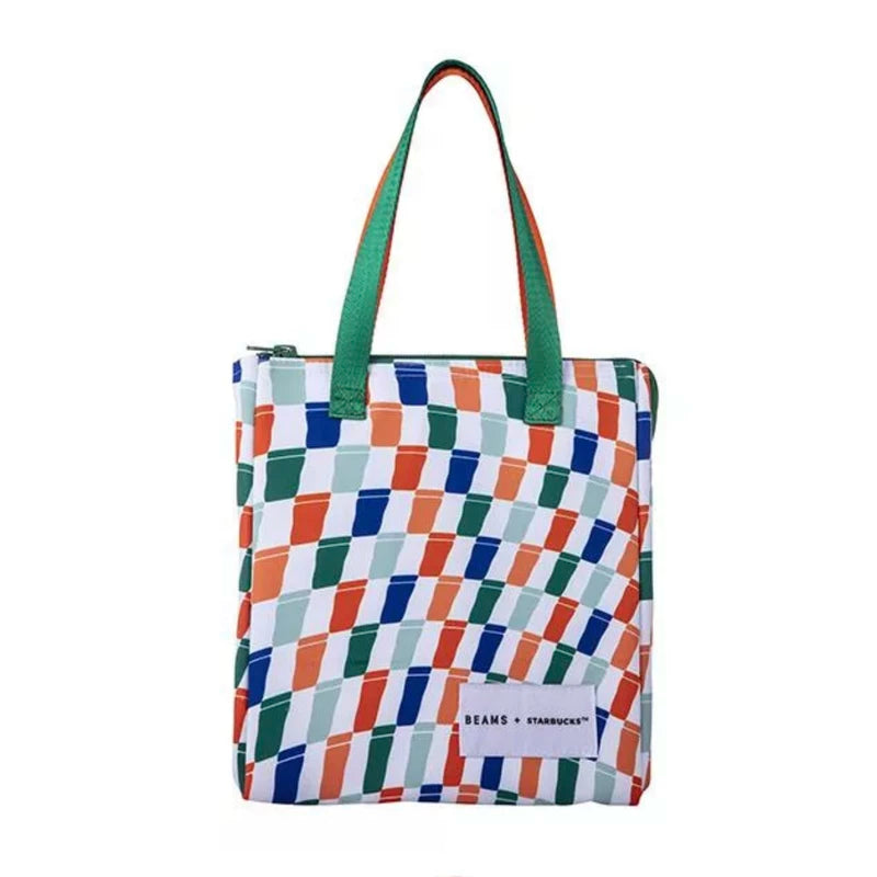 Starbucks 2025 x BEAMS Collaboration Series Checkered Flag Insulation Bag