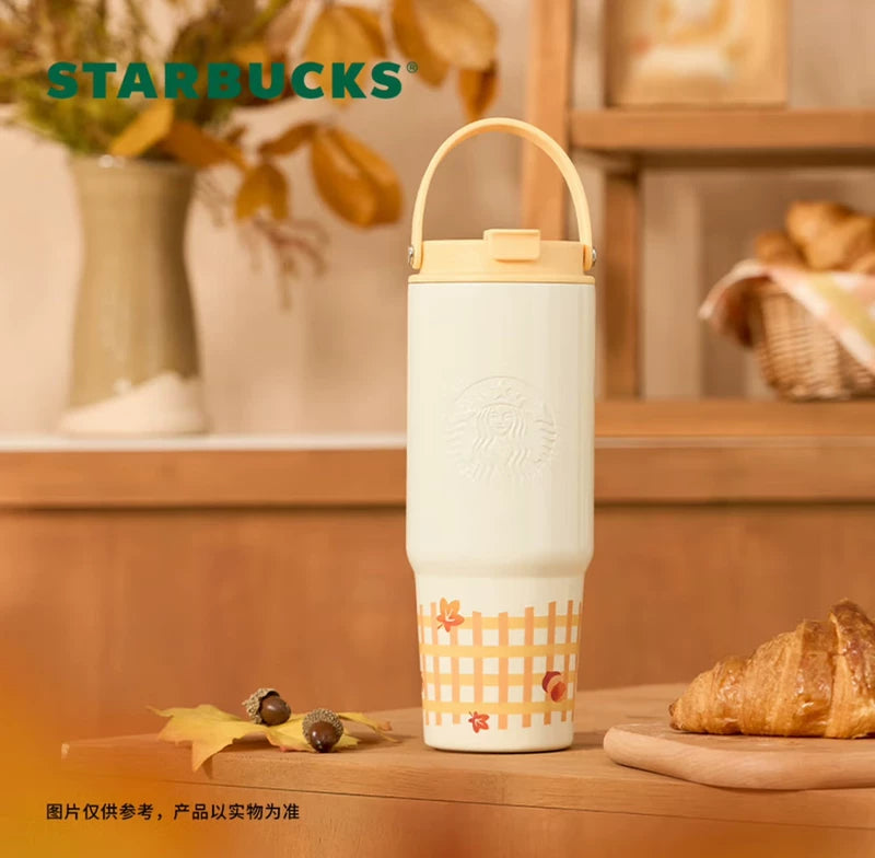 Starbucks China 2025 Bear Dessert House Series Double Drinking Port Stainless Steel Suit Cup 800ml 28.16oz