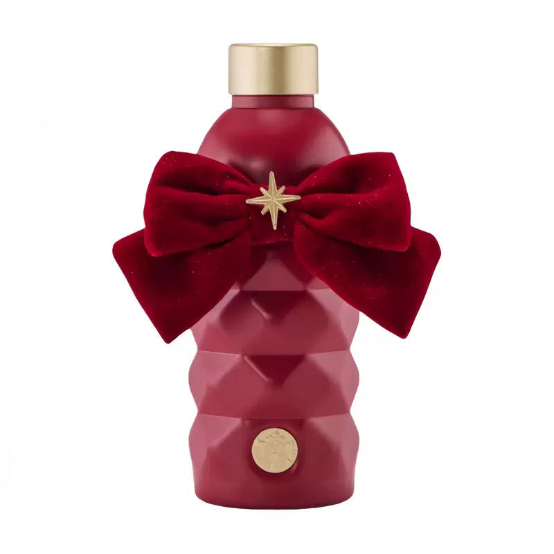 Starbucks China 2025 Christmas Warmth Series Diamond Pattern Stainless Steel Cup with Bow 400ml