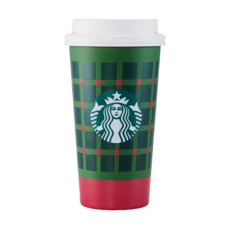 Starbucks China 2025 Christmas Warmth Series Stainless Steel Tumbler 430ml Green Style