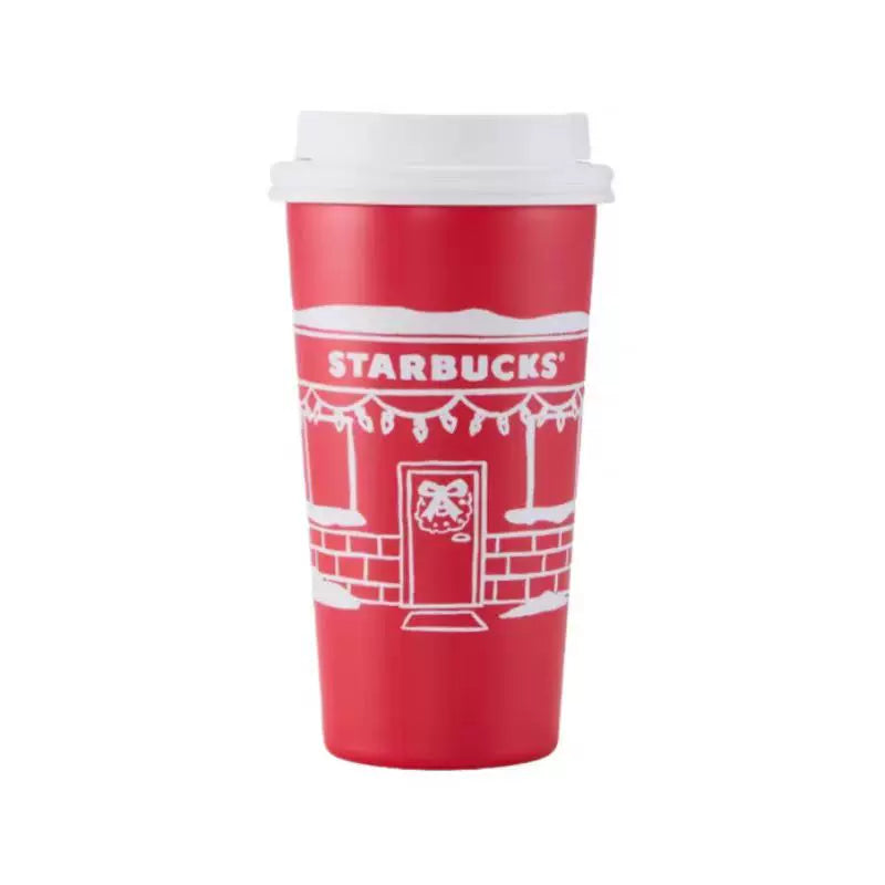 Starbucks China 2025 Christmas Warmth Series Stainless Steel Tumbler 430ml Red Style