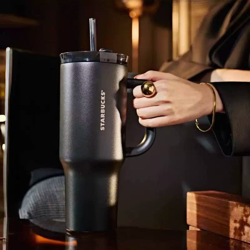 Starbucks China 2025 Gold Collection Stainless Steel Straw Cup 1120ml 39.42oz