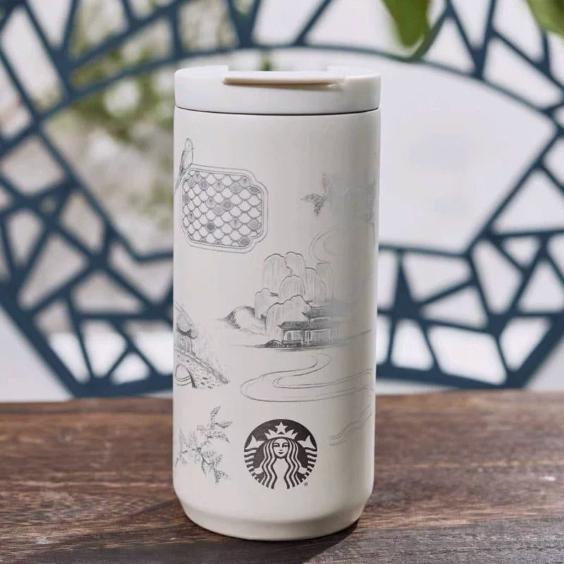 Starbucks China 2025 Oriental Garden Secret series 355ml stainless steel thermos
