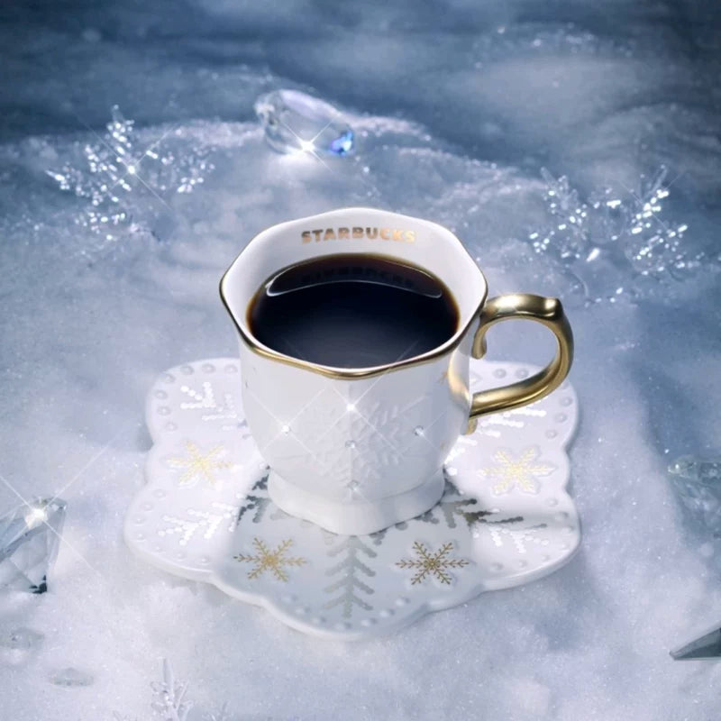 Starbucks China 2025 Snowlit Wonderland series Cup and Saucer Set 260ml 9.15oz