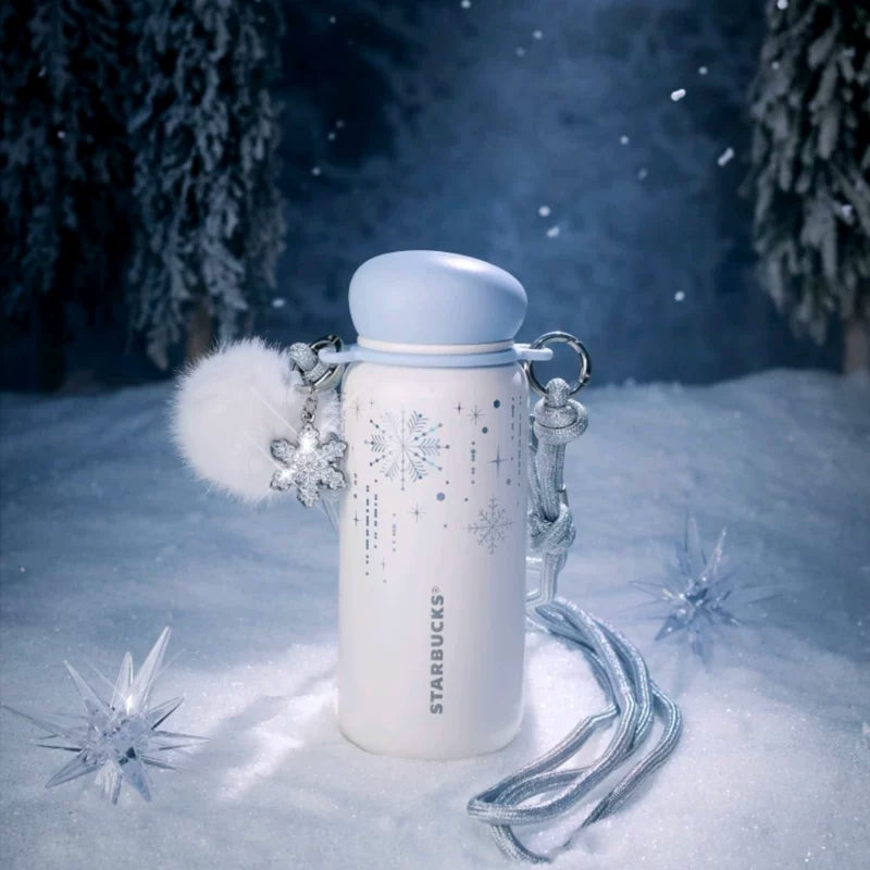 Starbucks China 2025 Snowlit Wonderland series Portable Stainless Steel Cup 420ml 14.78oz