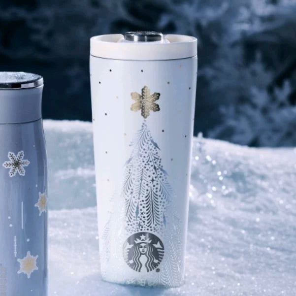 Starbucks China 2025 Snowlit Wonderland series Stainless Steel Cup 710