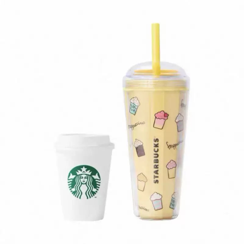 Starbucks China 2025 Summer Frappuccino Party online Series Plastic Straw Cup 770ml 27.1oz