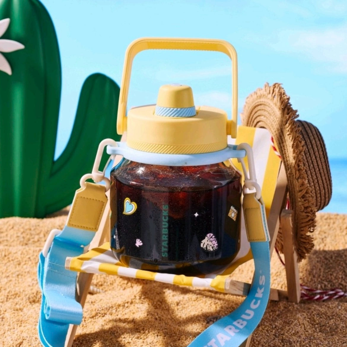 Starbucks China 2025 Tropical Series Toxicator Cold Water Cup 1200ml 42.23oz