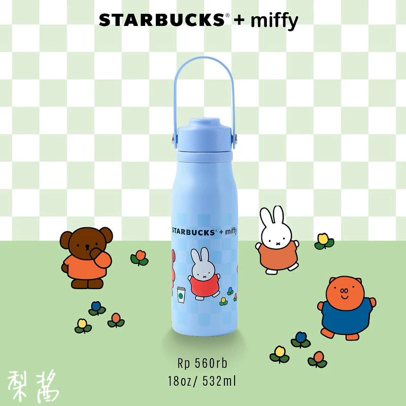 Starbucks Indonesia 2025 Miffy series Blue hand-carrying stainless ste