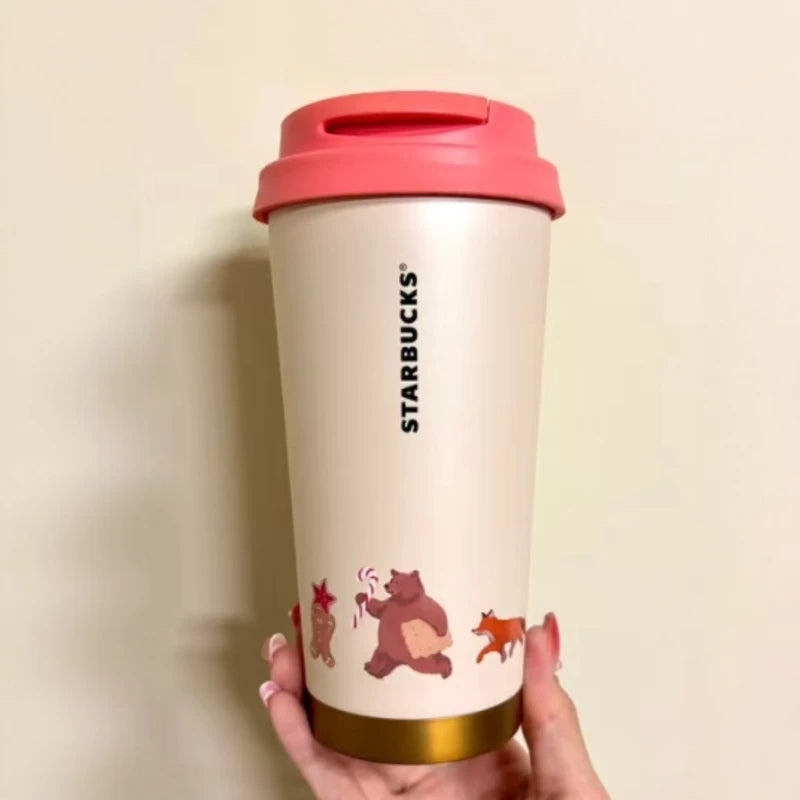 Starbucks Taiwan 2025 Christmas Party Series Christmas Happy Stainless Steel Cup 473ml 16.65oz