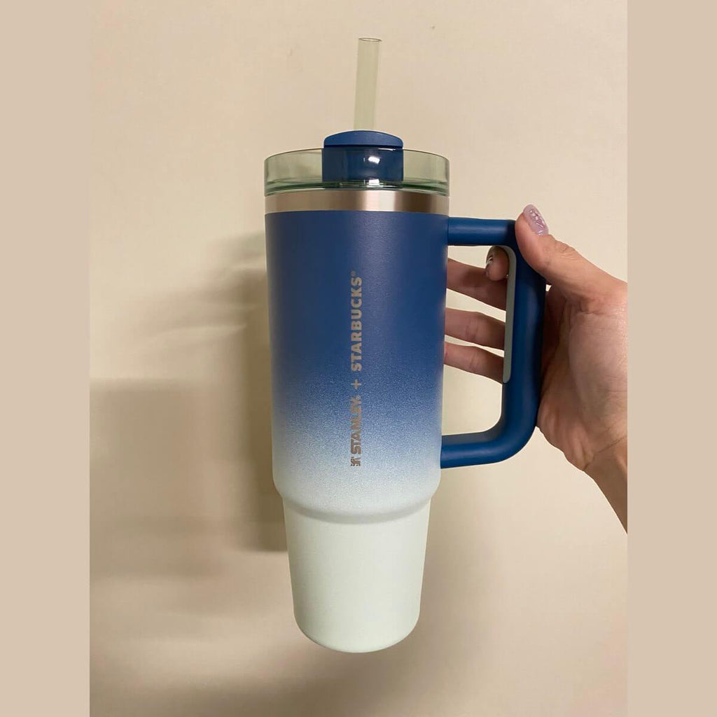 Starbucks Taiwan 2024 26th anniversary Stanley blue Ombre stainless steel cup 30oz