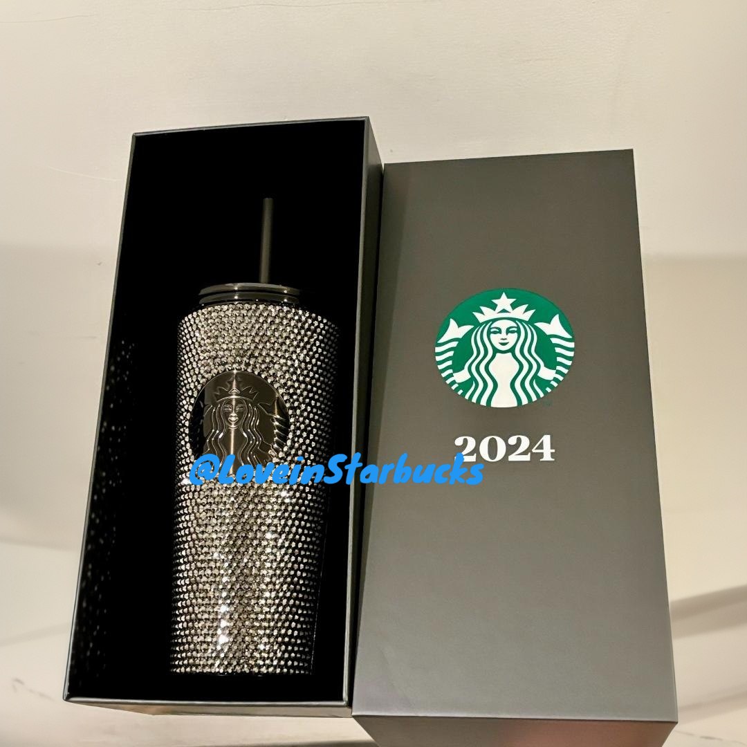 Asia Exclusive Starbucks BLACK GLITTER deals BLING New!