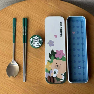 starbucks China 2024 Green tableware coming with Magnetic buckle