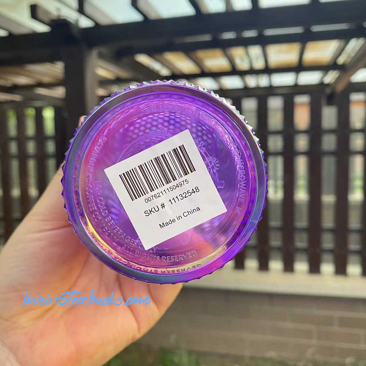 Starbucks Taiwan studded colorful purple oil cold cup 24oz
