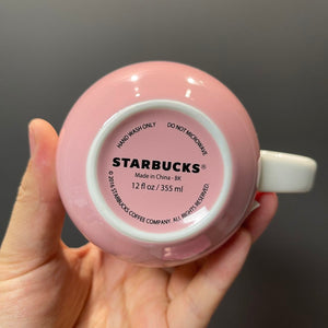 Starbucks China Valentine's Day pink girl Bearista keychain and cup