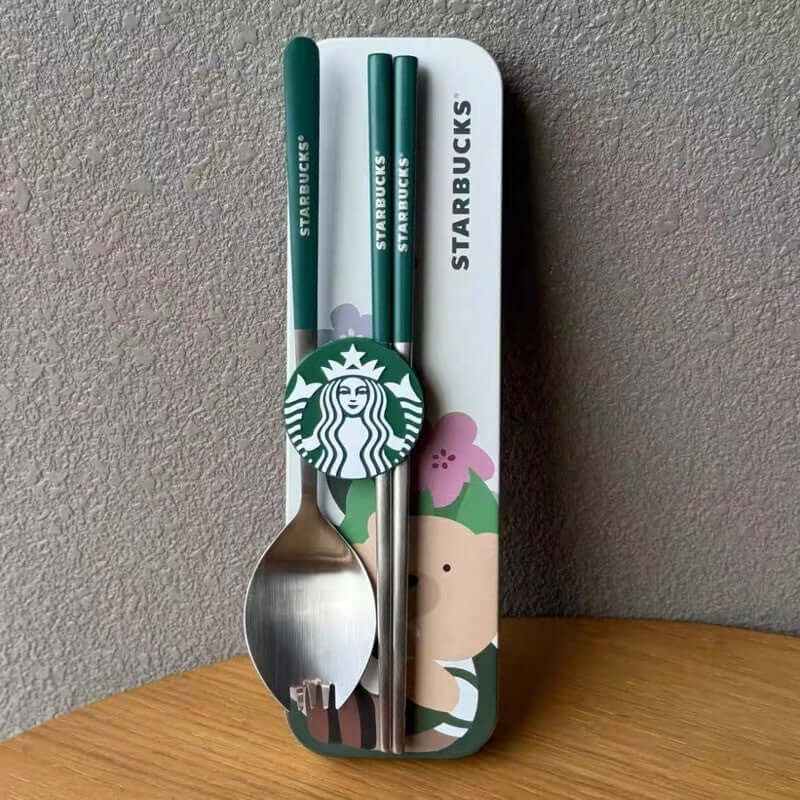 starbucks China 2024 Green tableware coming with Magnetic buckle