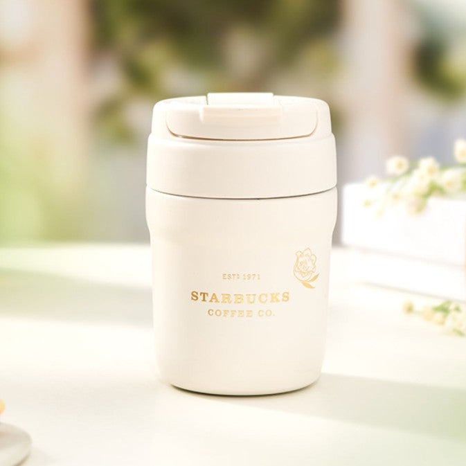 Starbucks tumbler China 2023 Lily of the Valley Online Double mouth stainless steel accompanying cup 340ml