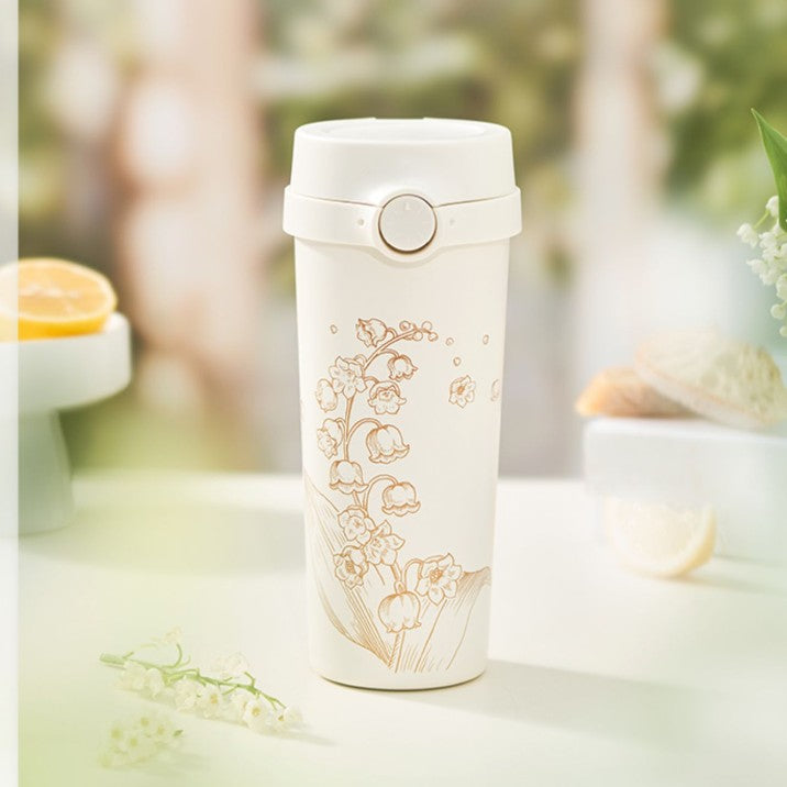 Starbucks tumbler China 2023 Lily of the Valley Online Stainless steel thermos cup 473ml