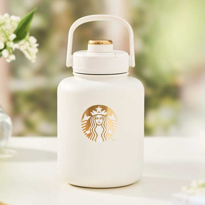 Starbucks tumbler China 2023 Lily of the Valley Online Double stainless steel kettle 880ml