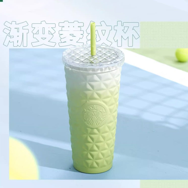 Starbucks China 2023 Music Carnival online Series Green ombre dion stainless steel straw cup 20oz Starbucks loveinstarbucks