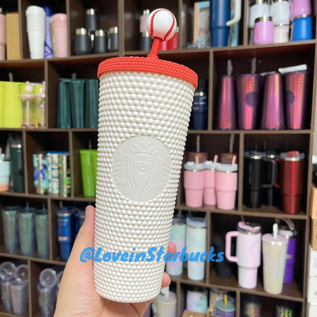 Starbucks tumbler Taiwan FuLong exclusive baseball studded cup