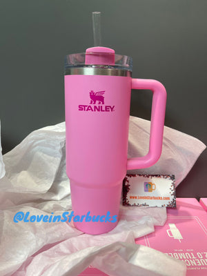 Stanley China 2024 Valentine's Day Peony pink stainless steel cup 30oz with box