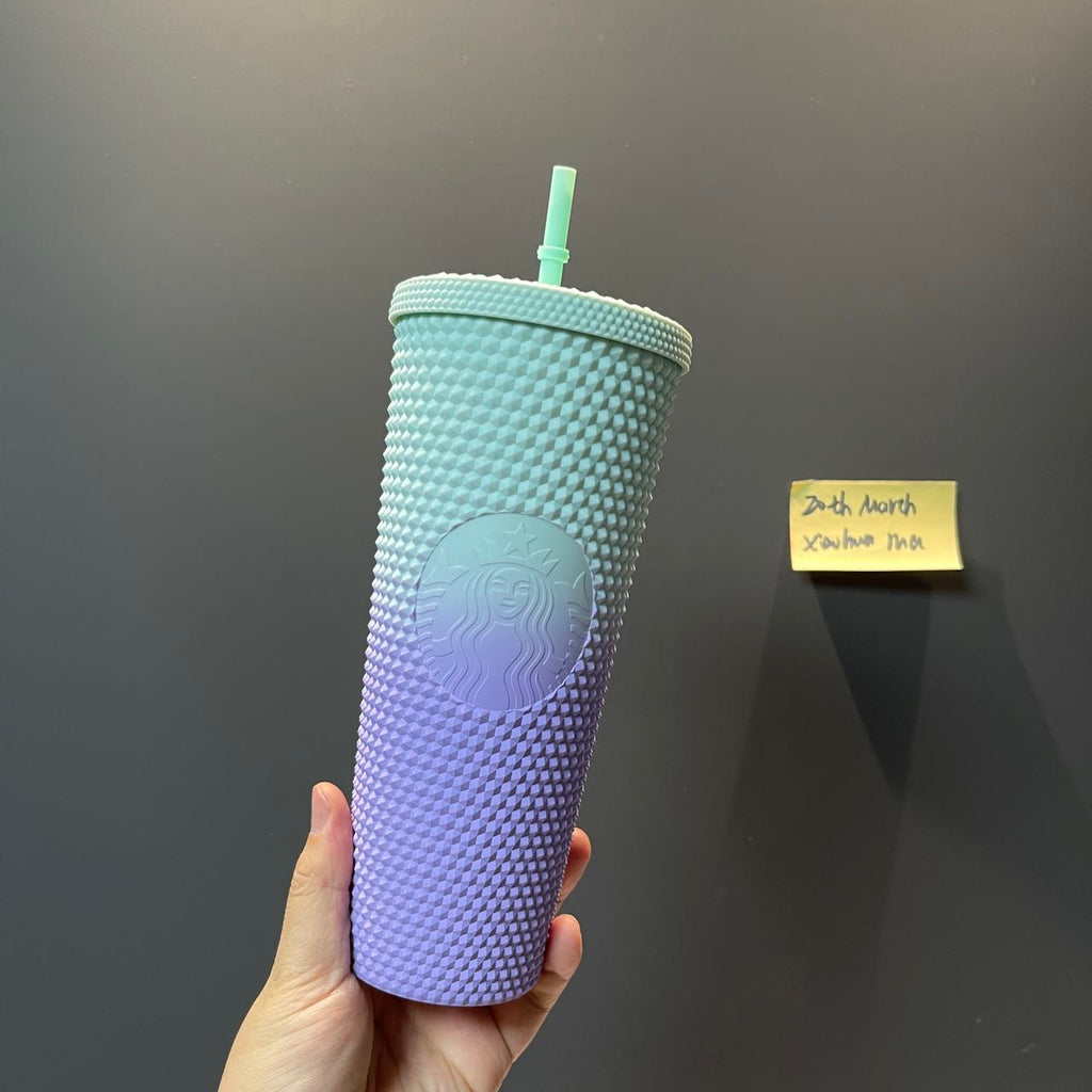 Clearance Starbucks Taiwan purple cyan studded cup