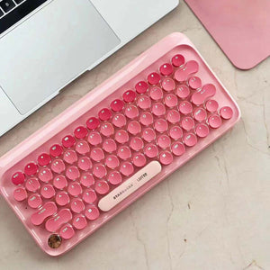 China 2023 Starbucks and Lofree Co-branded pink / green Bluetooth keyboard