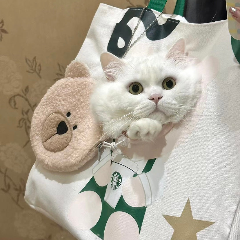 Starbucks China 2023 anniversary ocean series cat shoulder bag Starbucks loveinstarbucks