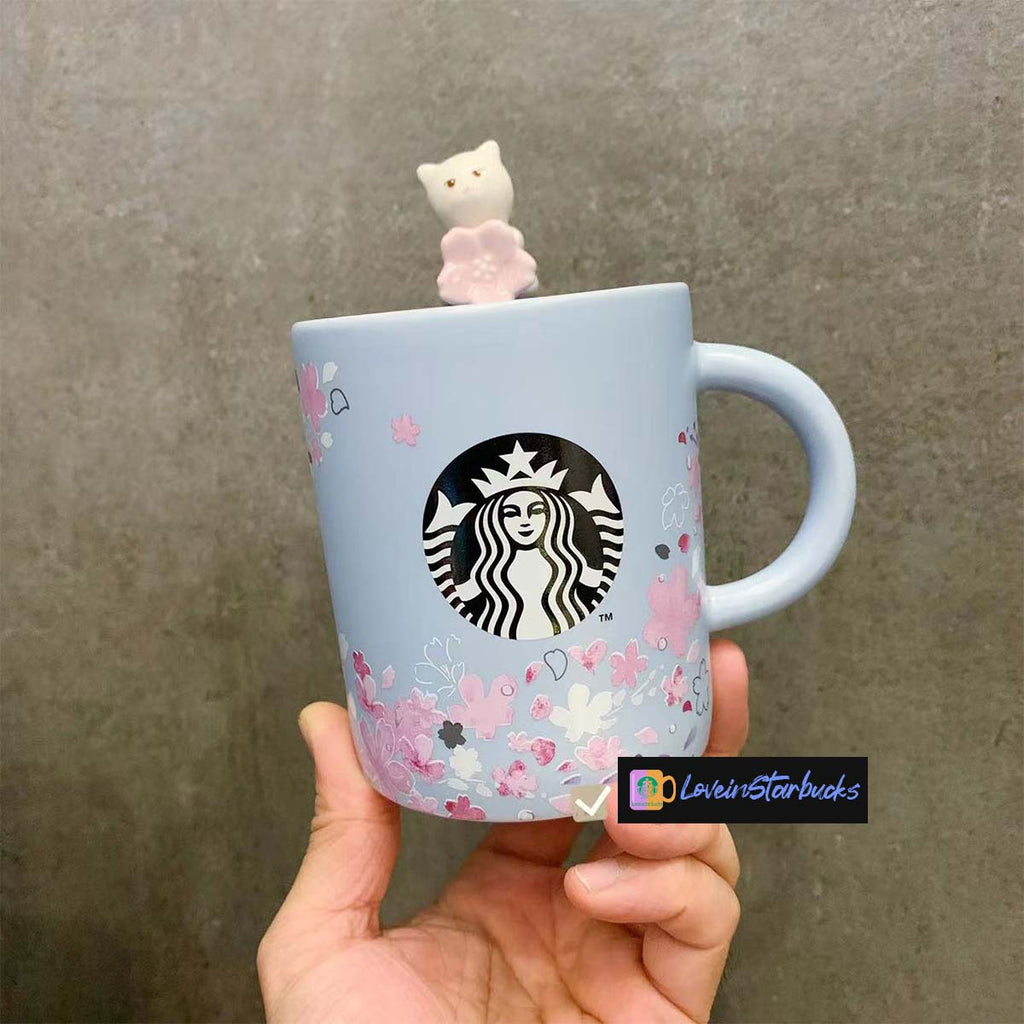 Starbucks Hong Kong and Macao 2024 Sakura series mug 355ml with stir stick