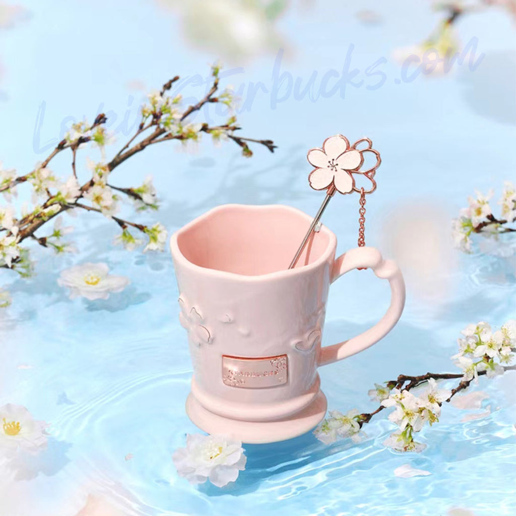 Starbucks China 2024 Sakura online mug 410ml and stir stick without gift box