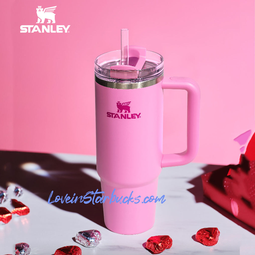 Stanley China 2024 Valentine's Day Peony pink stainless steel cup 30oz without box